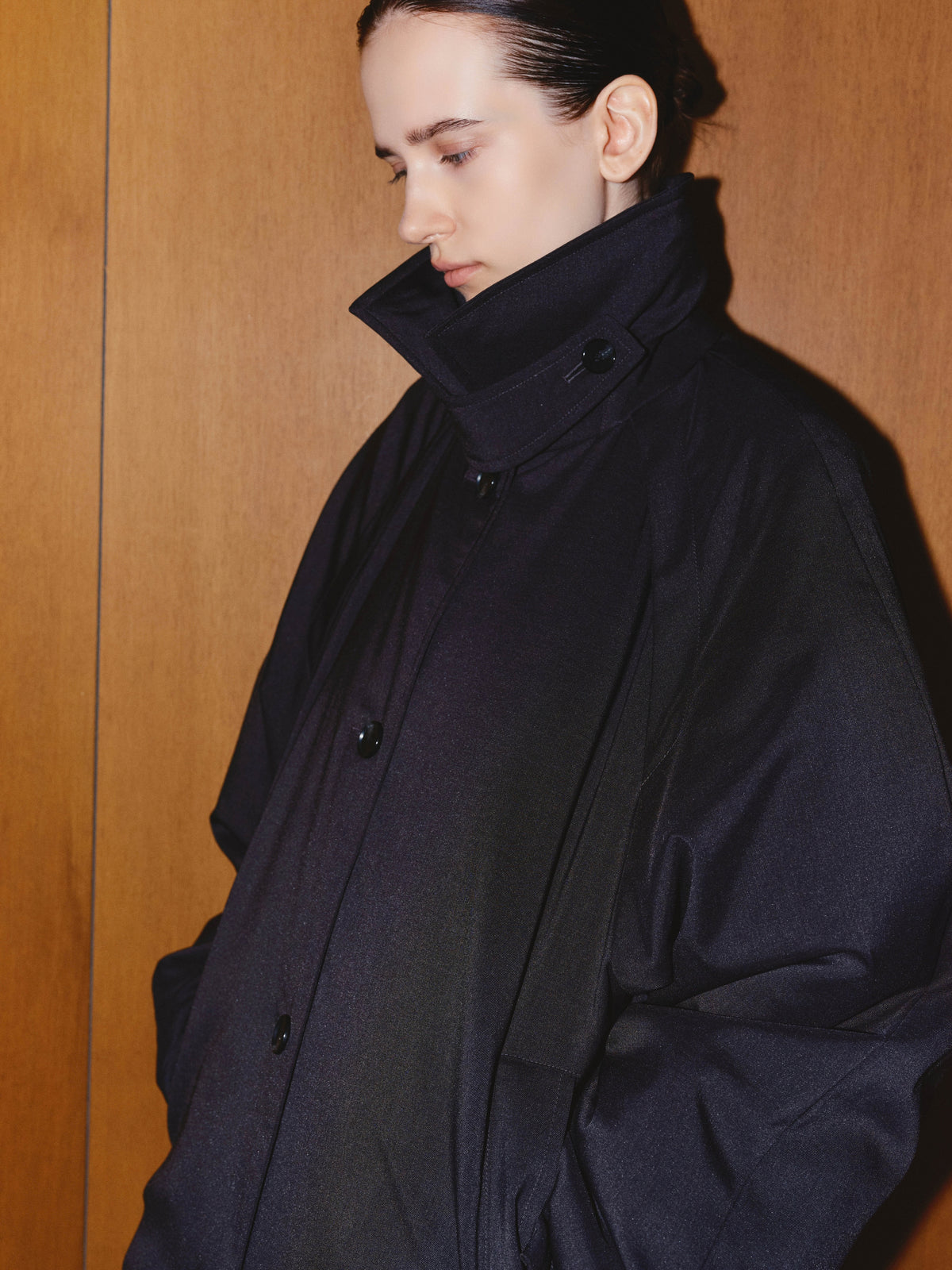 ラグランロングダウンコート/ RAGLAN LONG DOWN COAT