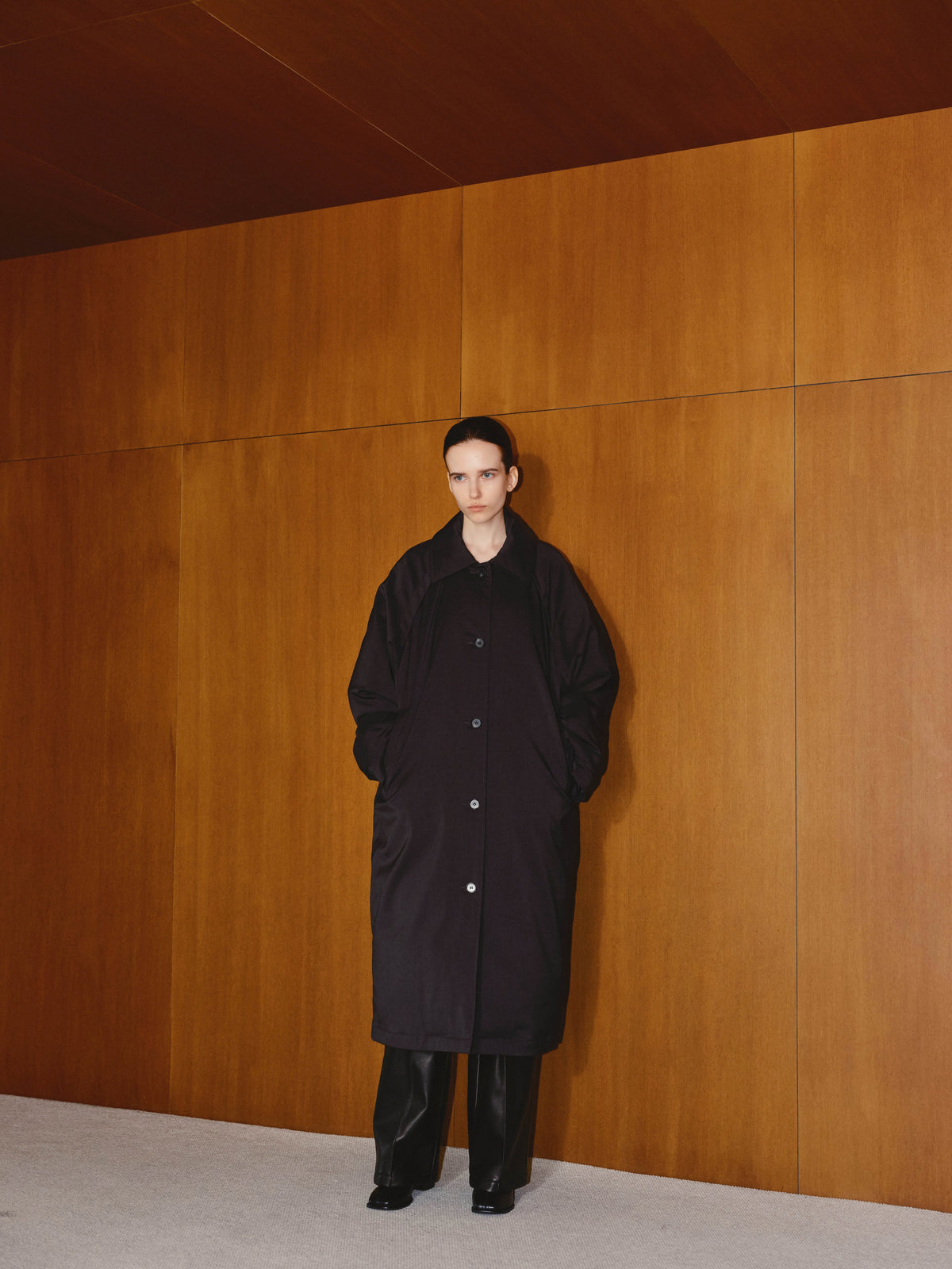 ラグランロングダウンコート/ RAGLAN LONG DOWN COAT
